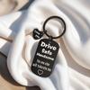Chaveiro de Aço Inoxidável Transfronteiriço Drive Safe Presente de Dia dos Pais para Filho, Marido, Pai, DIY Personalizável