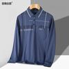Papá Otoño Nuevo Camiseta de Manga Larga para Hombres de Mediana Edad y Ancianos Algodón Puro Camisa Polo Ropa de Otoño para el Anciano Camisa para Anciano