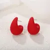 Pendientes de Gota de Agua Geométricos Simples Más Vendidos, Pendientes de Frijol Pequeño de Color Caramelo Acrílicos, Tachuelas Versátiles Estilo Europeo y Americano