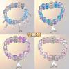 Pulsera de Gota de Agua Azul Fresca de Verano Dulce China de Doble Capa con Perlas Regalo para Mejor Amiga Estudiante Pulsera al por Mayor