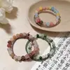 Pulsera de Cuentas Verdes para Estudiantes Pulsera de Placa Pulsera de Estilo Nacional Vintage Pulsera para Mejor Amiga Pulsera de Diseño de Nicho