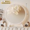 Espejo de Maquillaje LED Inteligente de Escritorio con Luz Espejo de Tocador para Habitación de Niñas Espejo Redondo de Maquillaje para Escritorio de Dormitorio de Estudiantes
