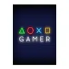 Pintura em tela gamer de comer e dormir controle de videogame Parede neon para sala de jogos decoração de casa núcleo da pintura