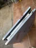 Mesa Plegable de Acero Inoxidable, Mesa Larga para Uso en Exteriores, Mesa Comercial Portátil para Mercados Nocturnos, Barbacoas y Montaje de Puestos, con Hueco Alto para Colocar Artículos