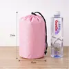 Bolsa de Nylon a Cuadros con Cordón Bolsa Cilíndrica con Cordón Bolsa de Almacenamiento para Chaqueta de Plumas Bolsa con Cordón Bolsa Organizadora de Viaje Bolsa de Empaque