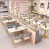 Sofá Simples para Booth de Restaurante, Hotel Café de Comida Ocidental Lanchonete Loja de Macarrão Café de Hambúrguer Loja de Chá com Leite Mesas e Cadeiras