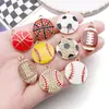 Colgante Deportivo de Bola de Aleación con Goteo de Aceite Incrustado de Diamantes Transfronterizo Accesorio de Joyería para Bricolaje Colgante Individual Collar de Baloncesto Llavero