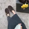 Em estoque 2026 novo estilo mocassins com aumento de 5cm de altura, duas versões disponíveis, sapatos slip-on versáteis e fáceis de usar de mistura de lã