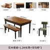 Mesa de comedor antigua de madera maciza, rectangular, estilo francés retro, de fresno, para el hogar, pequeña mesa de comedor americana, combinación de sillas de comedor