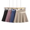 Falda corta de verano para mujer, estilo europeo y americano, sexy, con cintura en contraste de color, corte A, deportiva
