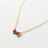 Nalan Prata de Lei S925 Elegante Laço com Diamante Vermelho Colar Banhado a Ouro Colar Coração de Menina Pequena Y00493