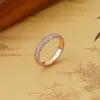 Anillo Brillante de Circonio Completo Moda Femenina Elegante Gama Alta 2025 Nuevo Simple Anillo Versátil para Regalo de Novia