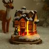 Transfronteiriça Novo Natal Decorativo Resina Luminosa Casa Pequena Micro Paisagem Estilo Europeu Enfeites Natal Criativo Presentes de Natal