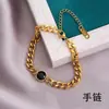 Pulsera Meichen Estilo Europeo y Americano Color Dorado 18K No se Desvanece para Mujer Simple Versátil Ins Personalidad Moda Lujo Ligero Joyería Transfronteriza