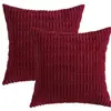 Funda de almohada moderna simple de lujo ligero de pana con patrón de espiga para sofá funda de almohada funda de almohada lavable a máquina sin relleno