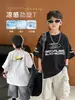 Ropa para niños, camiseta de manga corta para niños, nuevo estilo de verano 2026, estilo deportivo elegante para niños, camiseta moderna de algodón puro de manga corta para niños grandes