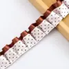Cinta de lunares de 2.5 cm, cinta plisada, material decorativo hecho a mano para manualidades DIY, accesorio decorativo de ribete de encaje de doble capa