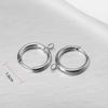 Brinco redondo de aço inoxidável cor ouro 18k brincos fivela de orelha feita à mão aço titânio gancho de orelha 16mm acessórios para brincos DIY