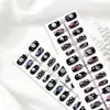 Planeta Soñador Ojo de Gato Uñas Portátiles Pre-Hechas Color Base de Uña Manicura Corta Semi-Terminada Gótica Dulce Fresca Pegatinas para Uñas Postizas
