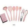 Mini sartén antiadherente de silicona para cocina, juego de ocho piezas, estilo nórdico, para niños, bebés, horneado, suplemento alimenticio, venta al por mayor, comercio exterior