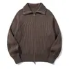 Cárdigan de punto a rayas retro estilo japonés Rumeng, unisex, corte holgado, mangas raglán, suéter casual para otoño