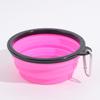 Tigela Dobrável Portátil para Cães e Gatos Z Pet para Viagem ao Ar Livre Tigela de Água para Gatos Tigela de Comida para Animais de Estimação tipo Silicone com Gancho