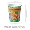 Os melhores produtos de mesa descartável com tema de animais da selva da Amazon: pratos de papel, copos de papel, guardanapos de papel e conjunto de suprimentos para decoração