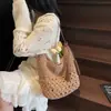 Bolso de hombro casual con flecos, nuevo bolso tejido de verano 2026, bolso estilo playa para vacaciones junto al mar, bolso de moda para mujer