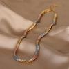 Collar de diseño de nicho estilo ins vintage de joyería Zhuang Sheng, venta al por mayor, para mujer, con cadena de cuerda de cáñamo dorada de colores galvanizados a juego