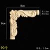Decalque de madeira maciça triângulo flor ângulo reto flor armário porta decorativo peça de flor fundo parede decorativo quatro cantos flor madeira estilo europeu escultura em madeira