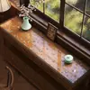 Nuevo Tapete para Mesa Lateral de Estilo Chino Semitransparente, Impermeable, Resistente al Aceite, No Requiere Lavado, Lujo Ligero, Sensación de Alta Gama, Tapete Protector para Encimera de Mueble de TV
