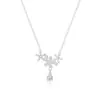 Collar Accesorio Gotas Florales para Mujer en Vivo de Influencer de Xiaohongshu, Diseño de Nicho de Lujo Ligero de Gama Alta con Colgante de Circonita