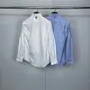 Camisa de Manga Larga a Rayas de Bolsillo Nuevo Color Primavera Temprana Directo de Fábrica Tb Unisex Casual Cómoda