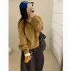 Suéter Vermelho de Gola Polo Grossa Estilo Japonês para Mulheres, Tricô Novo Outono e Inverno com Gola Reversível, Top Casual