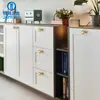 Puxador de Latão para Porta de Armário Simples em Estilo Chinês Ferragem Gaveta Móveis Gaveta Guarda-Roupa Armário Puxador de Latão Estilo Francês Puxador de Porta