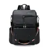 Mochila de Negocios de Gama Alta para Mujer, Bolsa para Computadora Casual de Gran Capacidad para el Día a Día, Versátil para Viajes, con Tapa abatible de PU, Mochila Escolar