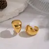 Pendientes Personalizados, Simples, Exquisitos, con Forma de Arco Geométrico, Superficie Brillante, Acero Inoxidable, Joyería Versátil para el Día a Día, Venta al por Mayor para Mujeres, Transfronterizo