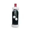 Suministro Exclusivo Transfronterizo de Cubiertas de Terciopelo para Botellas de Vino Navideñas, Bolsas de Terciopelo para Vino, Decoraciones de Mesa Navideñas, Empaques de Regalo para Vino
