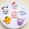 Nuevos Accesorios de Resina Versión Q de Sanrio para Dibujos Animados, Pegamento Cremoso para Manualidades, Hebilla de Zapato, Pegatina para Refrigerador, Llavero, Parche para Pasador de Pelo