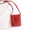 Bolso Cruzado de Cuero Suave de Alta Calidad para Teléfono Móvil de Mujer, Versátil, Ligero, Mini Bolso de Compras, Bolso Cubo para Viajes