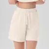 Shorts de Yoga Casual con Cordón para Correr Fitness Pantalones de Yoga para Mujer Cintura Alta Levanta Glúteos Tacto Nude Adelgazantes Holgados Shorts Deportivos