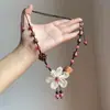 Collar de Cadena Larga de Cerámica Color Dopamina con Corazón Hecho a Mano con Cuentas para Mujer, Accesorio Estilo Vacaciones en la Playa