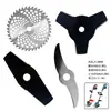 Lâmina de Cortador de Grama, Formato de Diamante em Aço Manganês, Espessada e Estendida Liga Leve Acessórios para Roçadeira, Ferramenta de Capina, Lâmina de Serra Circular