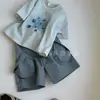 Camiseta de manga corta para niño, ropa de verano para niños 2026 nuevo estilo, camiseta básica fresca y elegante, top de moda para niñas