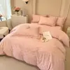 Juego de ropa de cama de 4 piezas, grado A, 100% algodón, 60 hilos, para bebés y niños pequeños, que incluye una sábana bajera de algodón puro, una funda de edredón y una funda de almohada; también disponible como conjunto de tres piezas para estudiantes
