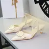 9727-AK333 Hebilla de cinturón de moda estilo europeo y americano, zapatos de mujer con punta afilada adornados, sandalias de tiras de tacón de aguja sexys con espalda descubierta