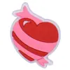 Accesorios de Corazón Rojo para el Día de San Valentín Parche Suave de PVC Accesorios para el Cabello Funda para Teléfono Celular Flor para Zapatos Joyería DIY Accesorios de Bolígrafo Publicitario