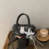 Comércio Exterior Transfronteiriço Estilo Coreano Artístico Fofo Bolinhas Estrela Coelho Doce Bolsa de Mão Bolsa de Ombro Transversal para Mulheres