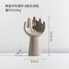 Enfeites Cerâmicos em Forma de Mão Decoração Nórdica de Luxo Leve Presente Casa Decoração Suave Sala de Estar Escritório Estudo Modelo de Mesa Quarto