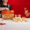 Cosas de vidrio buenas Serie Ruyi Baicai luz creativa de lujo en todas direcciones para hacer más dinero más de mil millones traje de vajilla de vidrio al por mayor